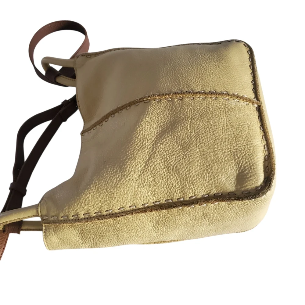 THE SAK Los Feliz Buttercup Pebbled Leather Crossbody|Shoulder Tote| Bag Purse - Picture 8 of 16